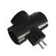 Εικόνα της Πολύπριζο Ταφ Lamtech 3 Θέσεων Μαύρο LAM023787
