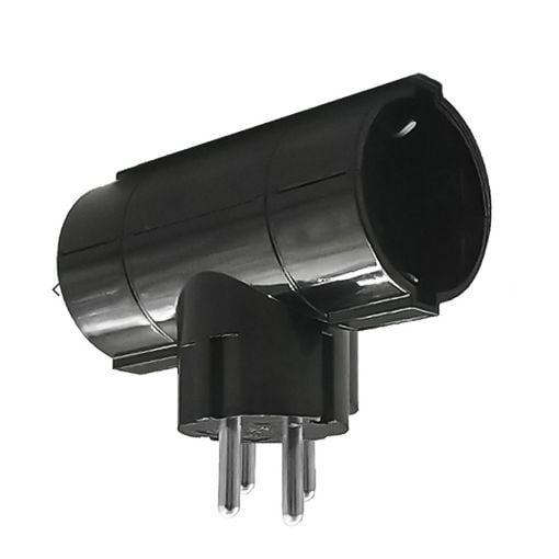 Εικόνα της Πολύπριζο Ταφ Lamtech 2 Θέσεων Μαύρο LAM023763