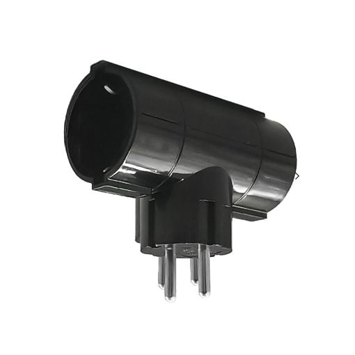 Εικόνα της Πολύπριζο Ταφ Lamtech 2 Θέσεων Μαύρο LAM023763