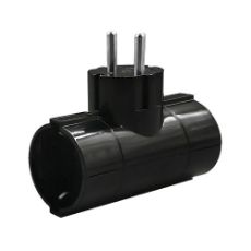 Εικόνα της Πολύπριζο Ταφ Lamtech 2 Θέσεων Μαύρο LAM023763