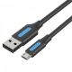 Εικόνα της Καλώδιο Vention USB-A to Micro USB-B 3m Black COLBI