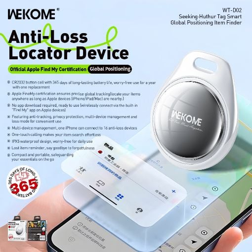 Εικόνα της Smart Tracker WK WT-D02 Bluetooth Λευκό