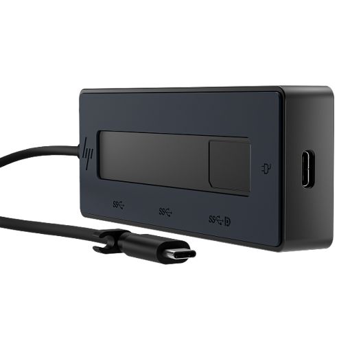 Εικόνα της USB Hub HP 4-Port USB-C 4K Black 6G842AA