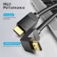 Εικόνα της Καλώδιο Vention HDMI to HDMI Right Angle Cable 270° 1.5m Black AAQBG
