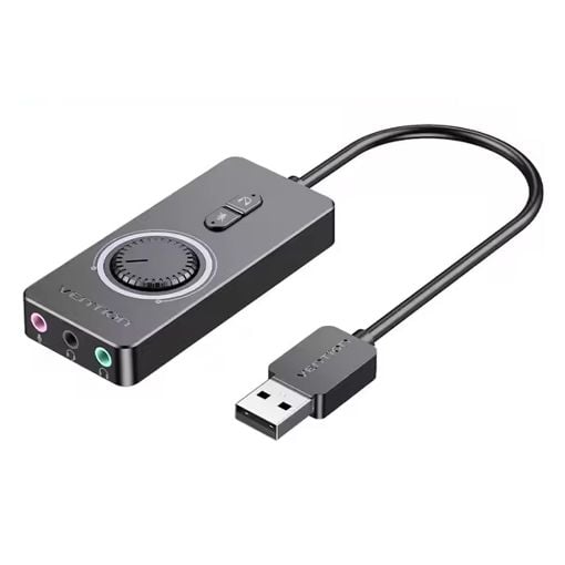 Εικόνα της External Soundcard Vention USB-A με Ρύθμιση Έντασης 0.5m Black CDRBD