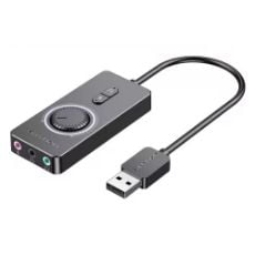 Εικόνα της External Soundcard Vention USB-A με Ρύθμιση Έντασης 1m Black CDRBF