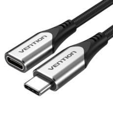 Εικόνα της Καλώδιο Επέκτασης Vention USB-C Male to USB-C Female Braided 1m Gray TABHF