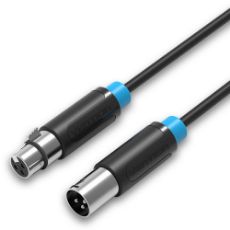 Εικόνα της Καλώδιο Επέκτασης Vention XLR Male to XLR Female 1m Black BBFBF