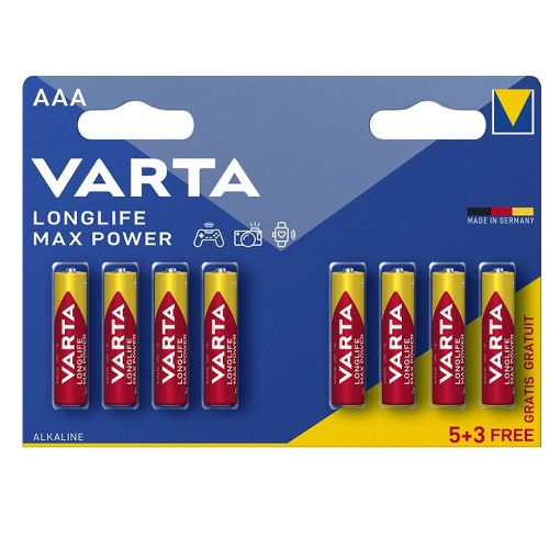 Εικόνα της Αλκαλικές Μπαταρίες AAA Varta Longlife Max Power 1.5V 8τμχ 18682