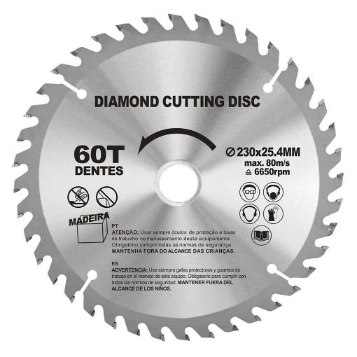 Εικόνα της Δίσκος Κοπής Ξύλου Shind 230mm 94957