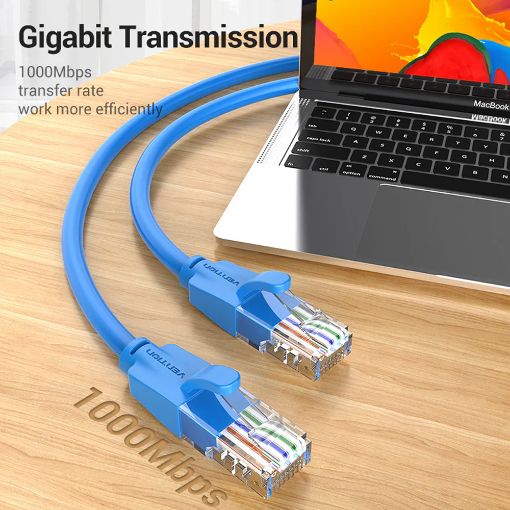 Εικόνα της Καλώδιο Δικτύου Vention UTP Round CAT.6 1m Blue IBELF