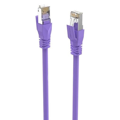 Εικόνα της Καλώδιο Δικτύου Vention S/FTP Round CAT.6a 0.2m Purple IBMVAH