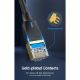 Εικόνα της Καλώδιο Δικτύου Vention S/FTP Round CAT.8 Slim 0.5m Black IKIBD