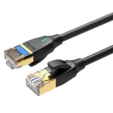 Εικόνα της Καλώδιο Δικτύου Vention S/FTP Round CAT.8 Slim 1.5m Black IKIBG