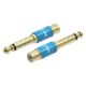 Εικόνα της Adapter Vention Metal Type 6.5mm Male to RCA Female Blue VDD-C03