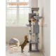 Εικόνα της Γατόδεντρο Feandrea 5 Επιπέδων με Ονυχοδρόμιο 57x45x175cm Γκρι PCT182G01