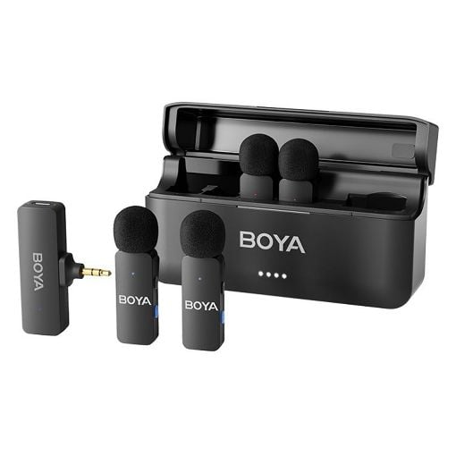 Εικόνα της Boya BY-V4 4 Wireless Lavalier Microphones 3.5mm Black