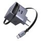 Εικόνα της Φορτιστής Ugreen X614 με USB-C/USB-A & Ενσωματωμένο Καλώδιο USB-C GaN PD 45W Grey 65822