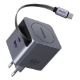 Εικόνα της Φορτιστής Ugreen X614 με USB-C/USB-A & Ενσωματωμένο Καλώδιο USB-C GaN PD 45W Grey 65822