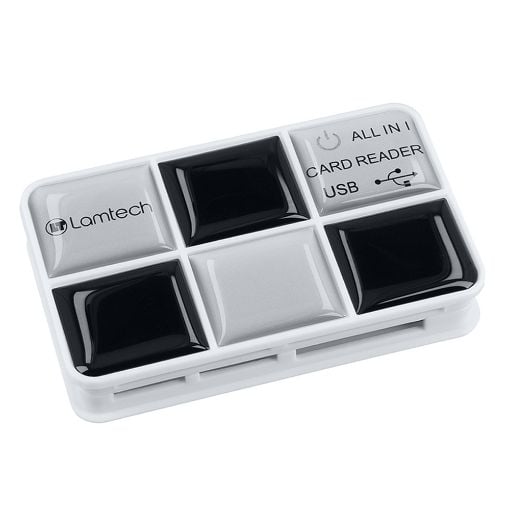 Εικόνα της Card Reader Lamtech Multi USB 2.0 Black/Silver LAM050127