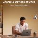 Εικόνα της Φορτιστής Ugreen X615 με USB-C/USB-A & Ενσωματωμένο Καλώδιο USB-C GaN PD 65W Grey 65825