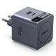 Εικόνα της Φορτιστής Ugreen X615 με USB-C/USB-A & Ενσωματωμένο Καλώδιο USB-C GaN PD 65W Grey 65825