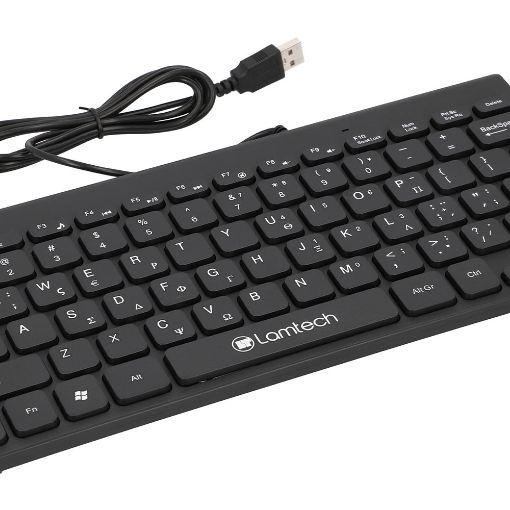 Εικόνα της Πληκτρολόγιο Lamtech Mini Wired (GR) Black LAM081710