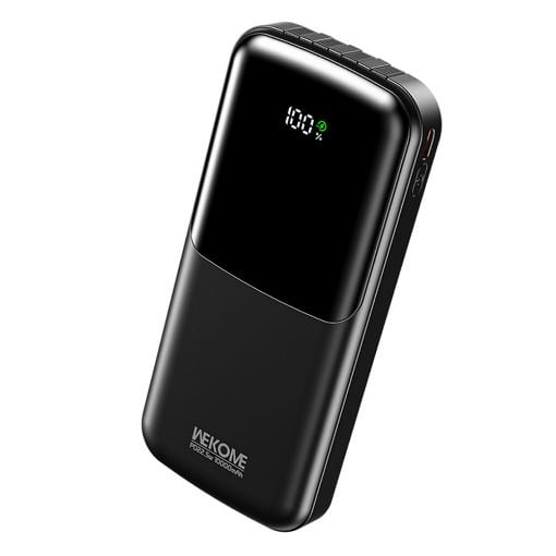 Εικόνα της Power Bank WK 10000mAh WP-65 USB-C/Lightning/Micro/USB Built-In Cables 22.5W Black