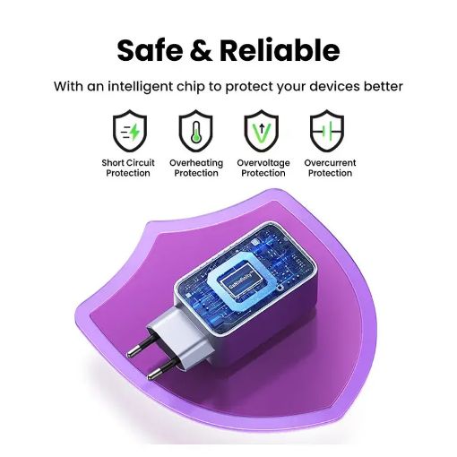 Εικόνα της Φορτιστής Ugreen Nexode Pro με 2x USB-C/USB-A GaN 100W Grey 25874