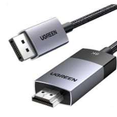 Εικόνα της Καλώδιο Ugreen DisplayPort DP115 1.4 M/M 8K/60Hz 1m Silver/Black 80395