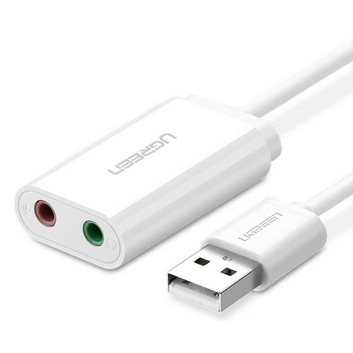 Εικόνα της External Soundcard Ugreen US205 USB 2.0 White 30143