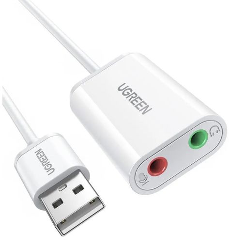 Εικόνα της External Soundcard Ugreen US205 USB 2.0 White 30143