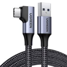 Εικόνα της Καλώδιο Ugreen US385 USB-A to USB-C 90º 1m Black 20299