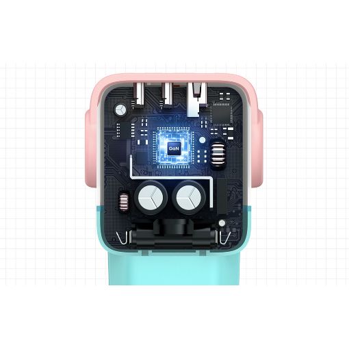 Εικόνα της Φορτιστής Ugreen CD361 Robot GaN 65W Pink/Blue 35855