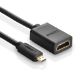 Εικόνα της Adapter Ugreen Micro HDMI Male to HDMI Female 0.2m Black 20134B