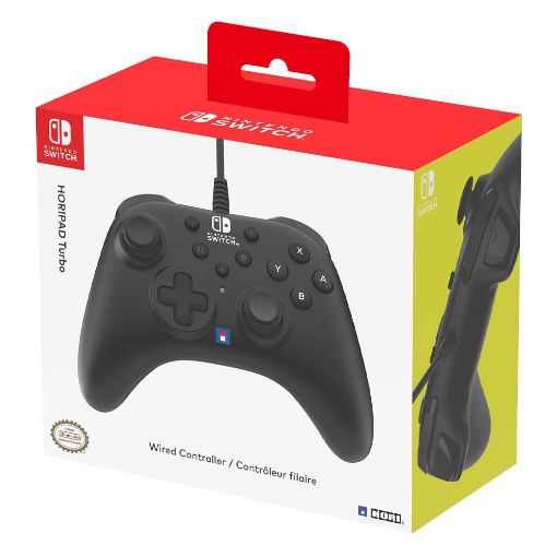 Εικόνα της Wired Controller Hori Horipad Turbo for Nintendo Switch/Switch OLED Black NSW-457U