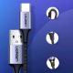 Εικόνα της Καλώδιο Ugreen USB-A to USB-C QC 3.0 Nickel Plated 0.25m Silver/Black 60124