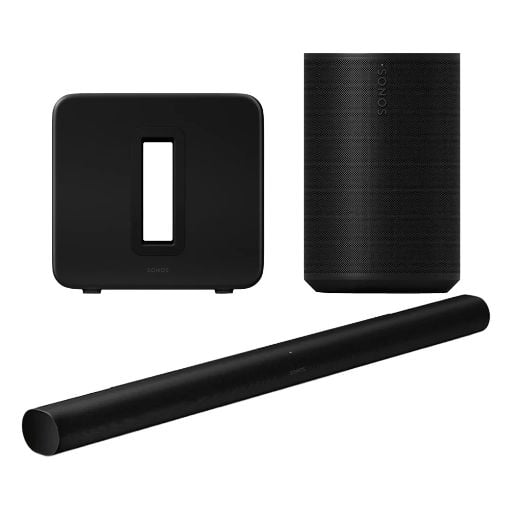 Εικόνα της Sonos Premium Immersive Set: Soundbar Sonos Arc + 2x Sonos Era 100 + Sonos Sub (Gen4) Black