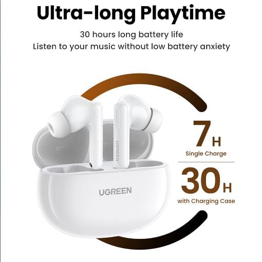 Εικόνα της Earbuds Ugreen HiTune T6 WS200 Bluetooth ANC White 15158