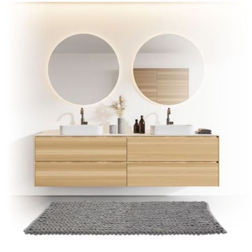 Εικόνα της Πατάκι Μπάνιου Colorama 5five 120x50cm Light Grey 174727B