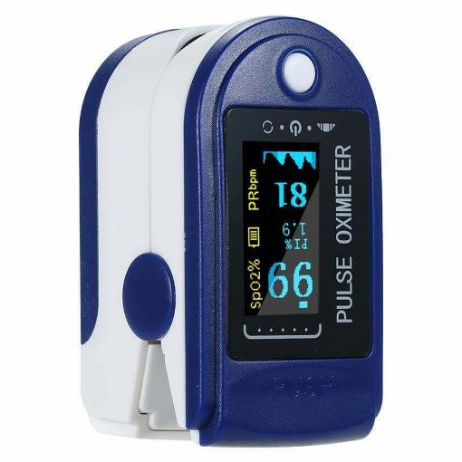 Εικόνα της Lamtech Παλμικό Οξύμετρο Δακτύλου Blue/White LAM111887