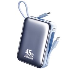 Εικόνα της Power Bank WK 20000mAh WP-50 USB-C/Lightning Built-In Cables 45W Blue