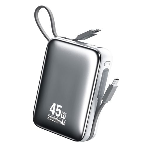 Εικόνα της Power Bank WK 20000mAh WP-50 USB-C/Lightning Built-In Cables 45W White