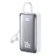 Εικόνα της Power Bank WK 10000mAh WP-61 USB-C/Lightning Built-In Cable 35W White