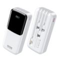 Εικόνα της Power Bank WK 20000mAh WP-66 USB-C/Lightning/Micro/USB Built-In Cables 22.5W White