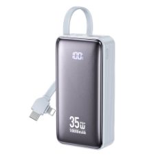 Εικόνα της Power Bank WK 10000mAh WP-61 USB-C/Lightning Built-In Cable 35W Blue