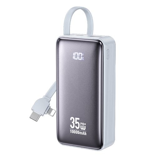 Εικόνα της Power Bank WK 10000mAh WP-61 USB-C/Lightning Built-In Cable 35W Blue