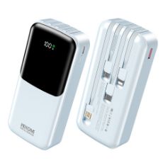 Εικόνα της Power Bank WK 20000mAh WP-66 USB-C/Lightning/Micro/USB Built-In Cables 22.5W Blue