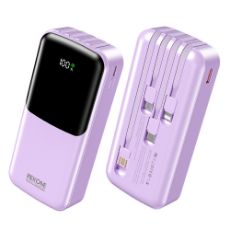 Εικόνα της Power Bank WK 20000mAh WP-66 USB-C/Lightning/Micro/USB Built-In Cables 22.5W Purple