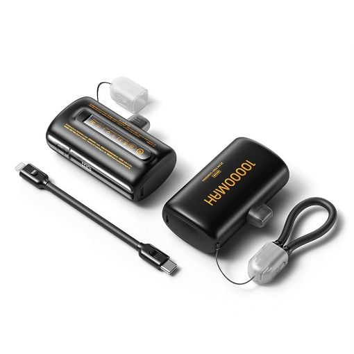 Εικόνα της Power Bank WK 10000mAh WP-113 με Καλώδιο USB-C/Lightning 22.5W Black